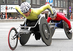 Wheelchair track athlete Ryota Yoshida